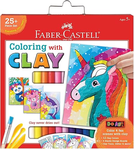 Miniatura 10 de Faber-Castell Do Art Coloring with Clay - Arte de arcilla para modelar para niños