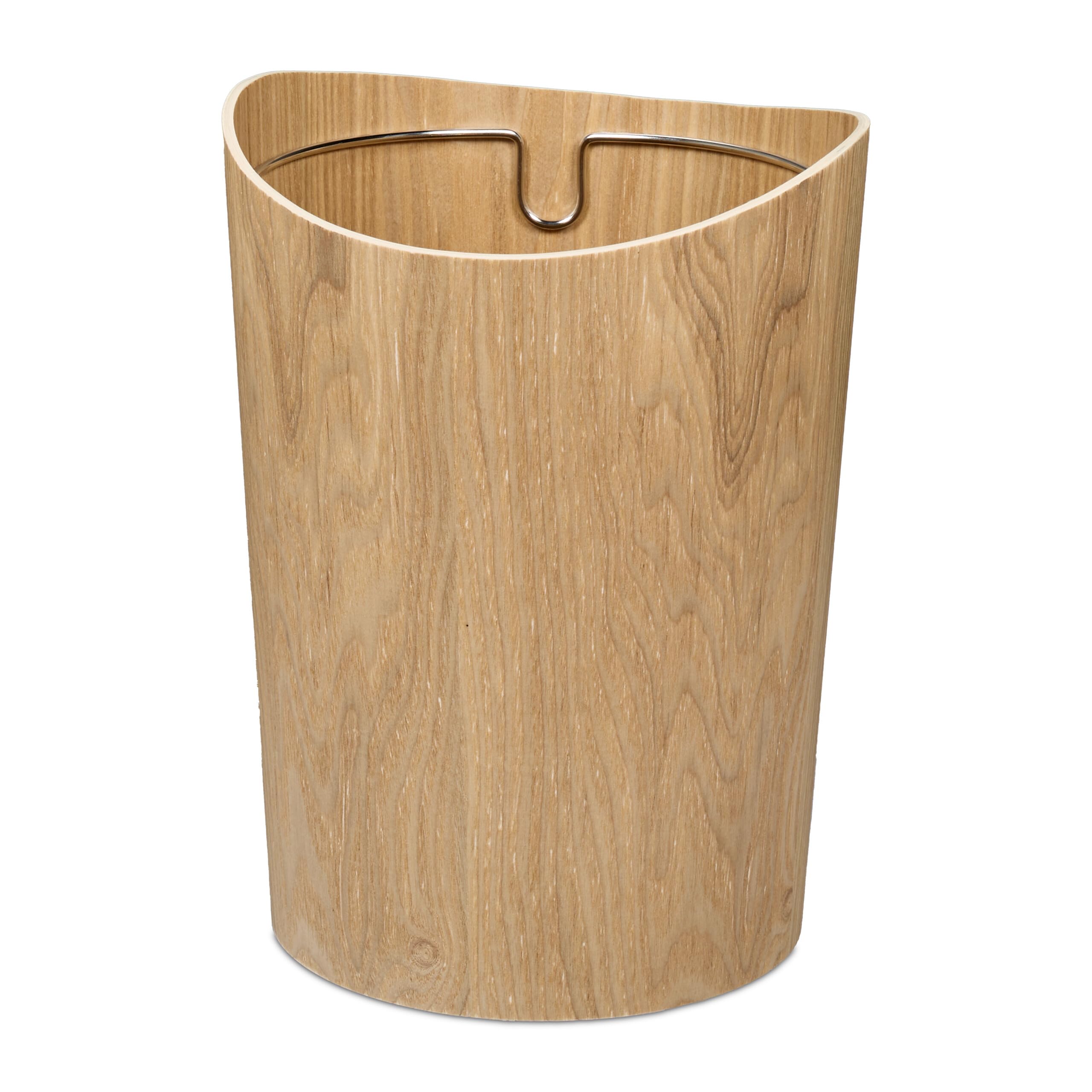 Relaxdays Corbeille à Papier, Poubelle Pratique, capacité : 9 litres, H x D : 30 x 23 cm, Marron Clair