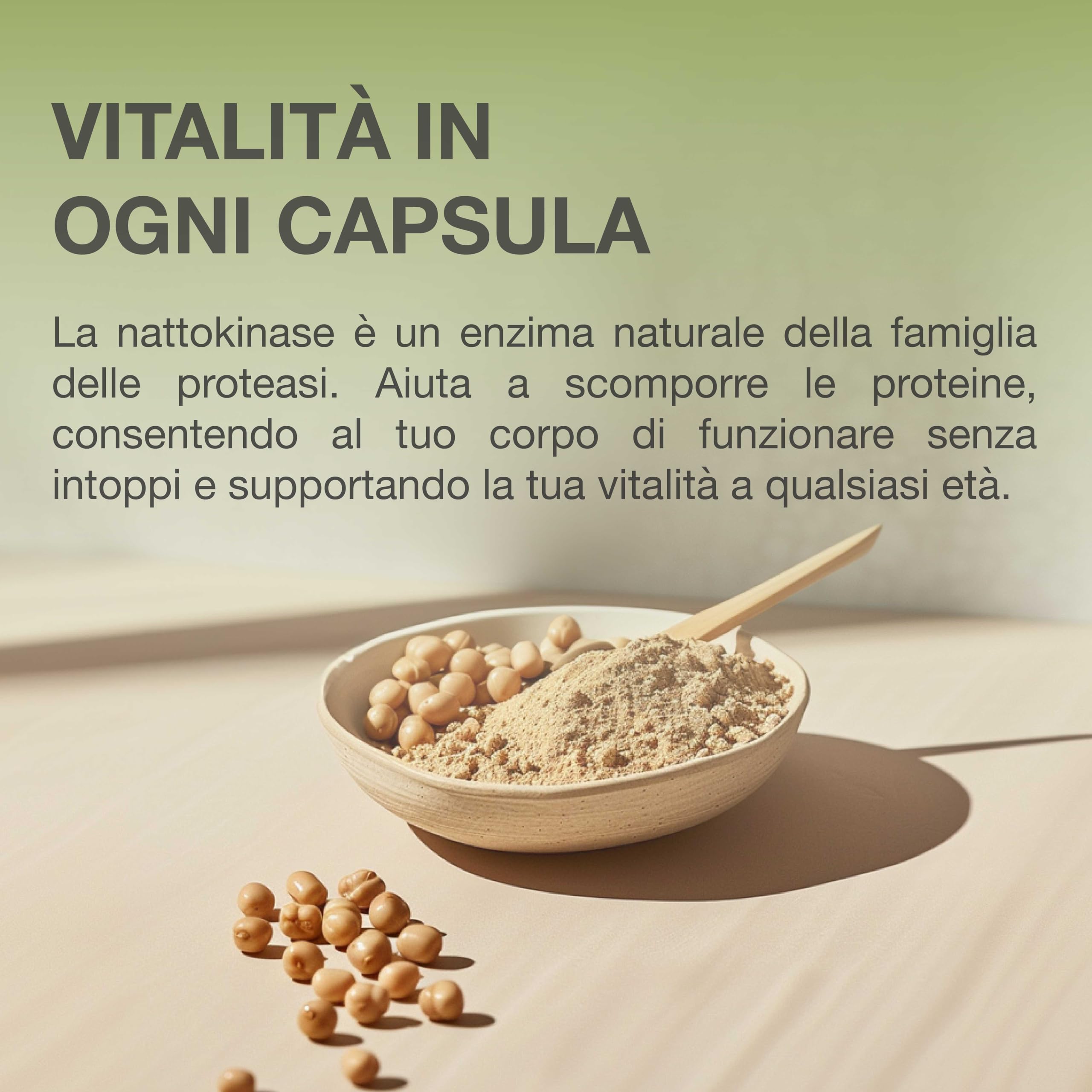 Raibu Nattokinase - Alto Dosaggio 100 mg (Nattokinase 20.000 FU/g) - Natto Giapponese da Soia, 8 Mesi di Fornitura - 240 Capsule, Testato in Laboratorio e Vegano - Senza Additivi