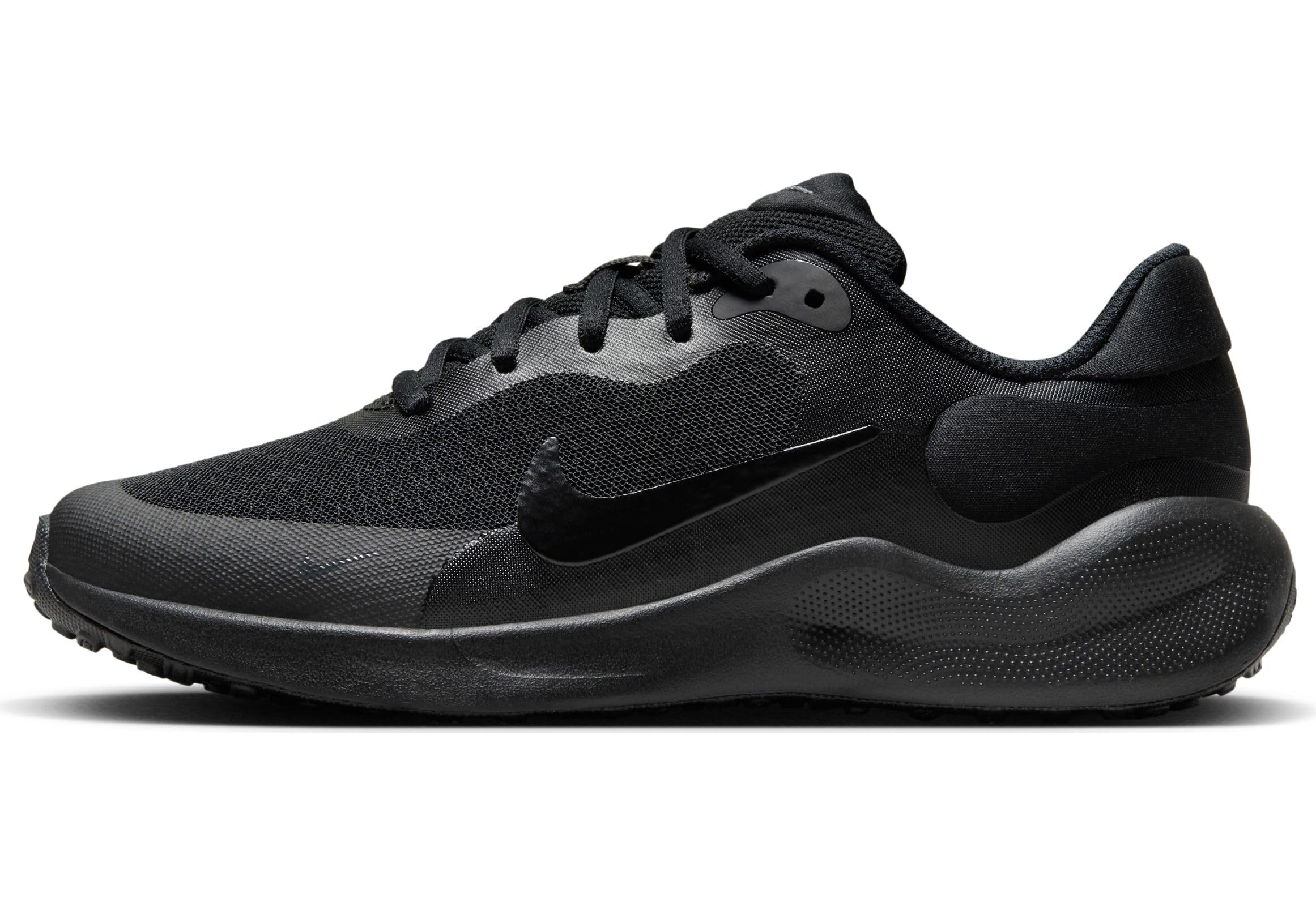 NIKE Unisex Kids Revolution 7 Running Shoes Sneaker, Black, 1.5 UK