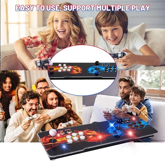 10,000 Games in 1 Pandoras Box Arcade Game Console 3D Double Stick WiFi Arcade Machine for PC Projector TV Favorite List 4 People Online