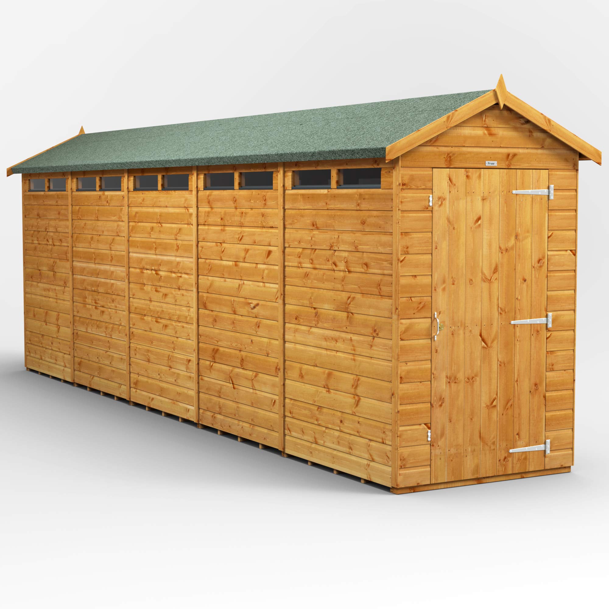 POWER High Grade Premium Apex Garden Wooden Shed with Security Features, PVC Window Sills, Door & Window Flexibility, made from Extra Thick Timber & Toughened Glass — view 13