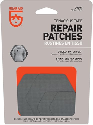 Vista 39 de GEAR AID Tenacious - Parches de reparación de cinta para chaquetas, tiendas de campaña, equipo al aire libre y telas técnicas, rondas de 3 pulgadas