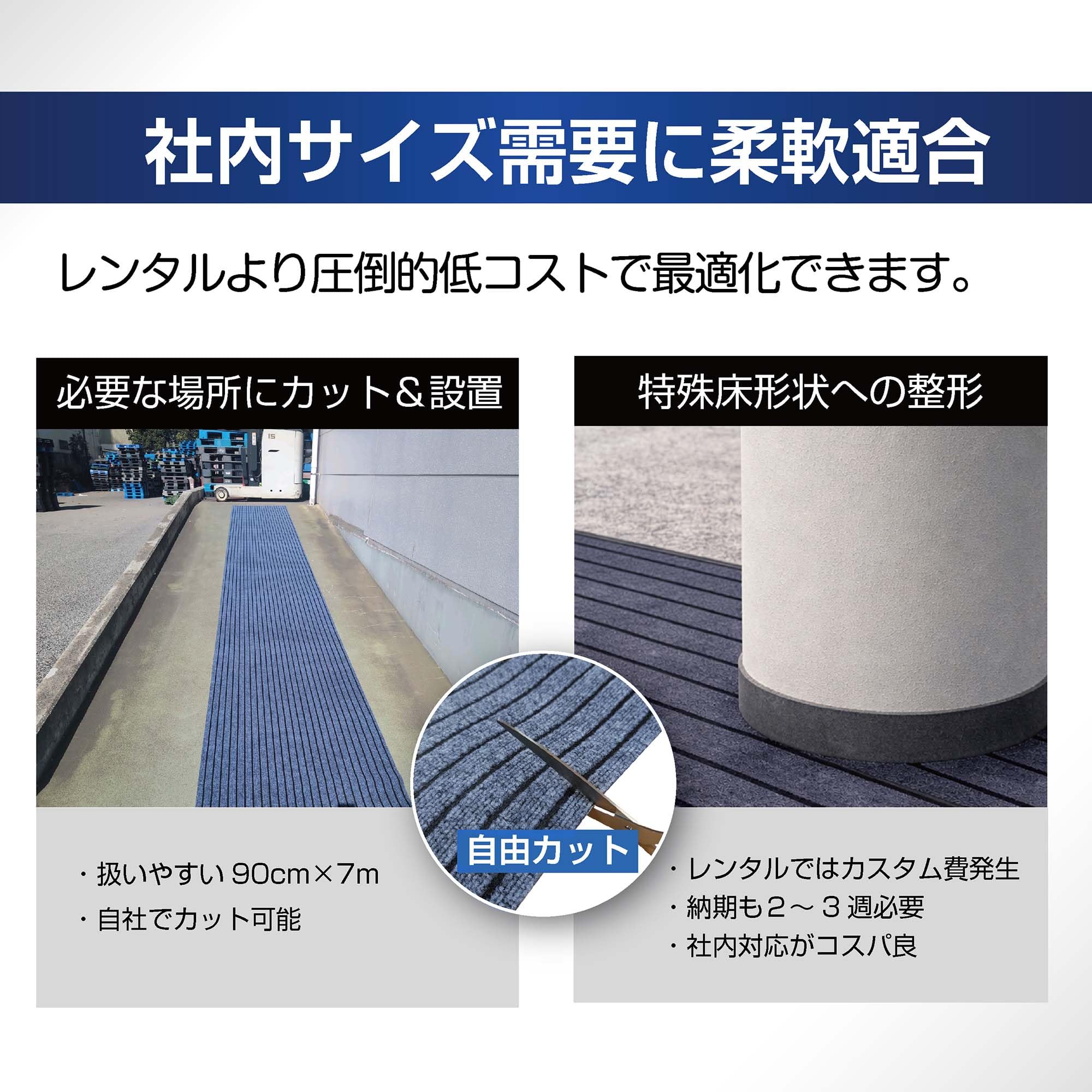 玄関マット フロアマット 多用途 90cm×7m 裁断自由 Amazon | 玄関マット 業務用 90cm×7m ロング 大判 カット自由 屋外