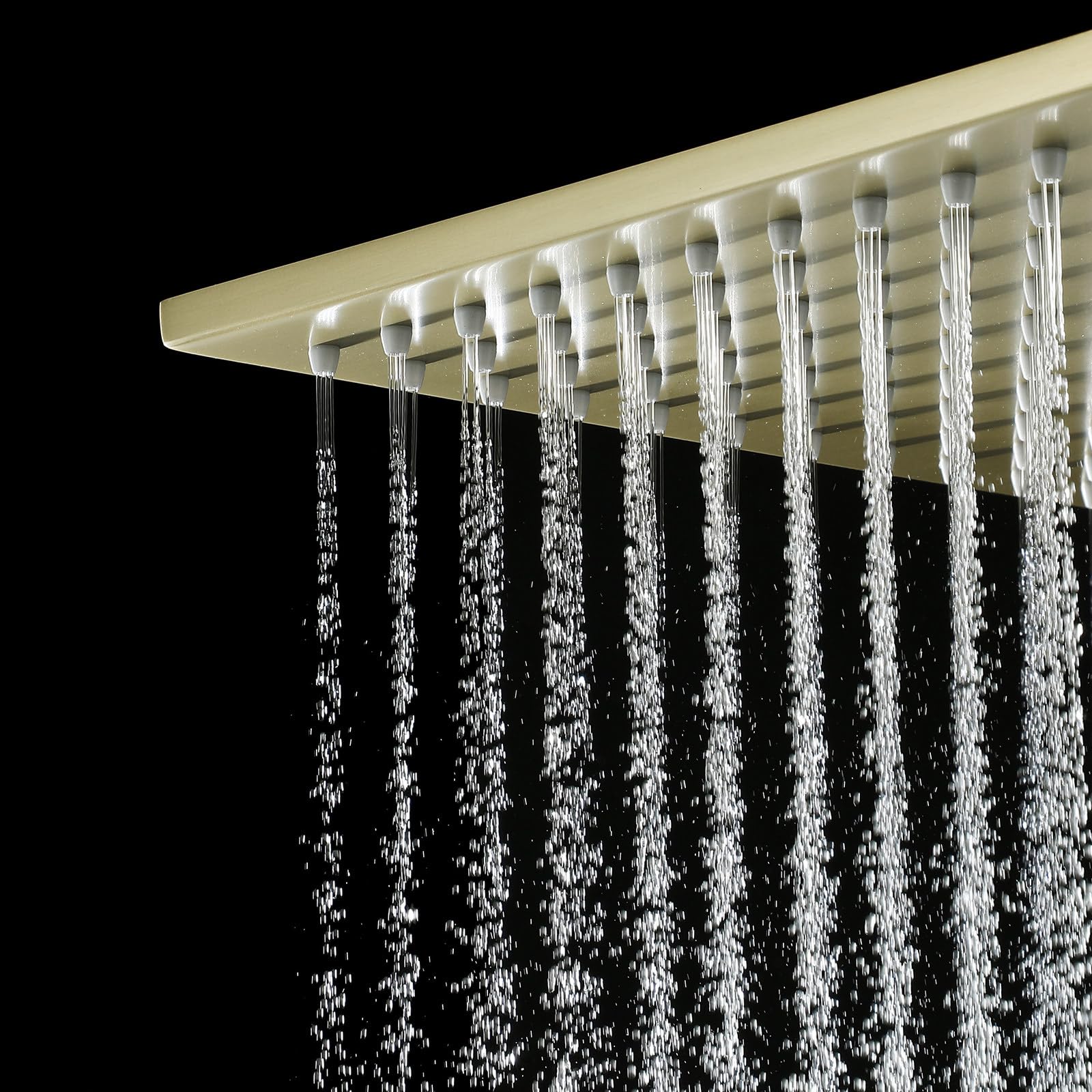 Pioggia Soffione Doccia 25CM, Soffione Doccia Quadrato a Pioggia E Ad Alta Pressione in Acciaio Inossidabile, Ultra Sottile, Copertura Completa Del Corpo a Cascata Con Ugello in Silicone a 4 Fori