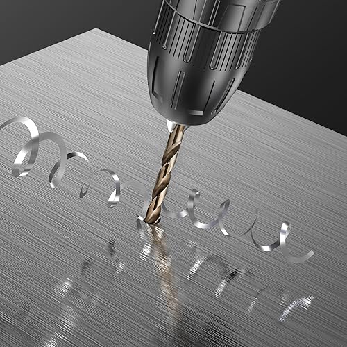 Miniatura 8 de VEVOR Juego de brocas de cobalto, 29 piezas (116 - 12 pulgadas) M35 brocas de cobalto de acero de alta velocidad con estuche de almacenamiento,