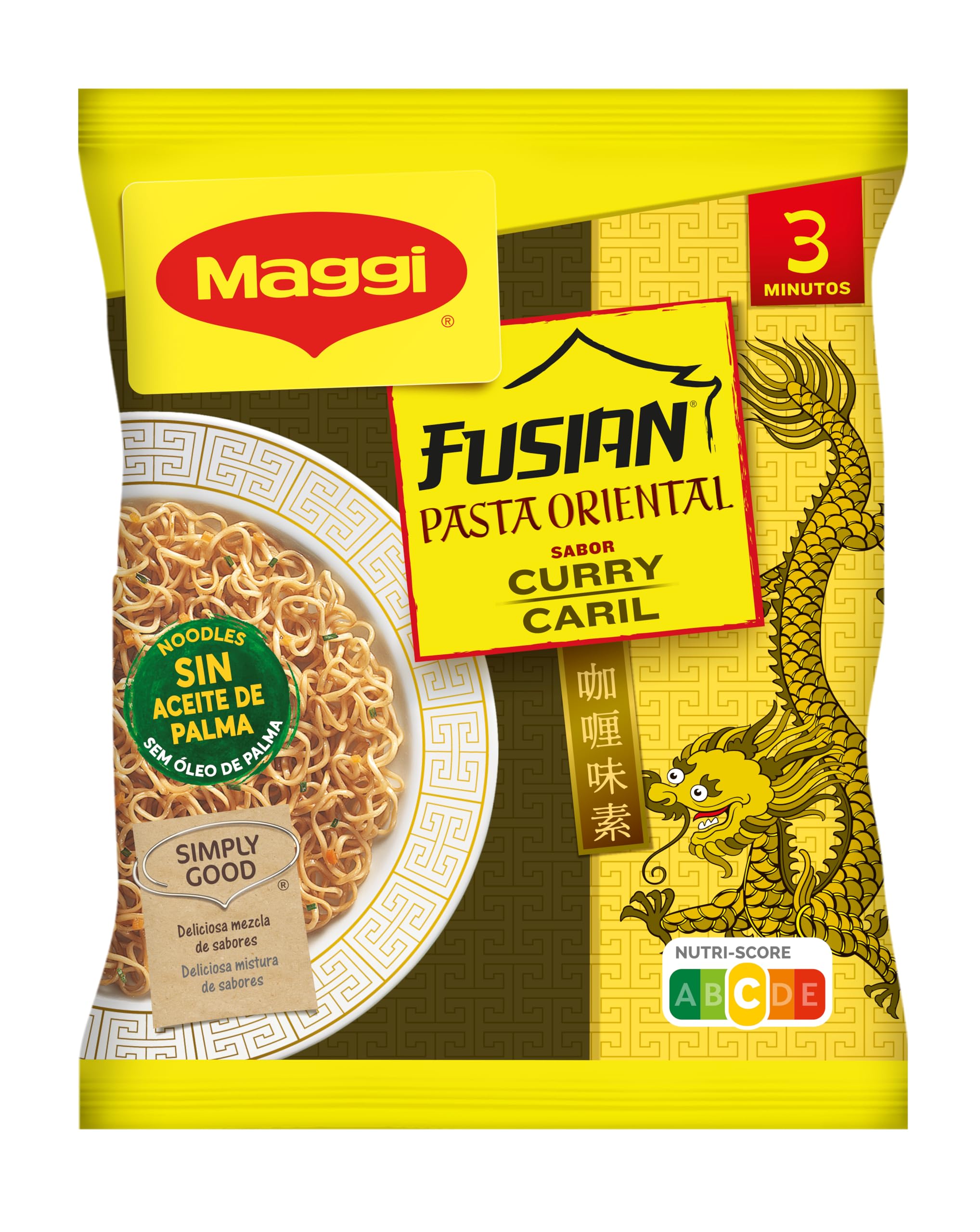 Maggi Pasta Oriental Curry pack de 10 Listo en 3 minutos