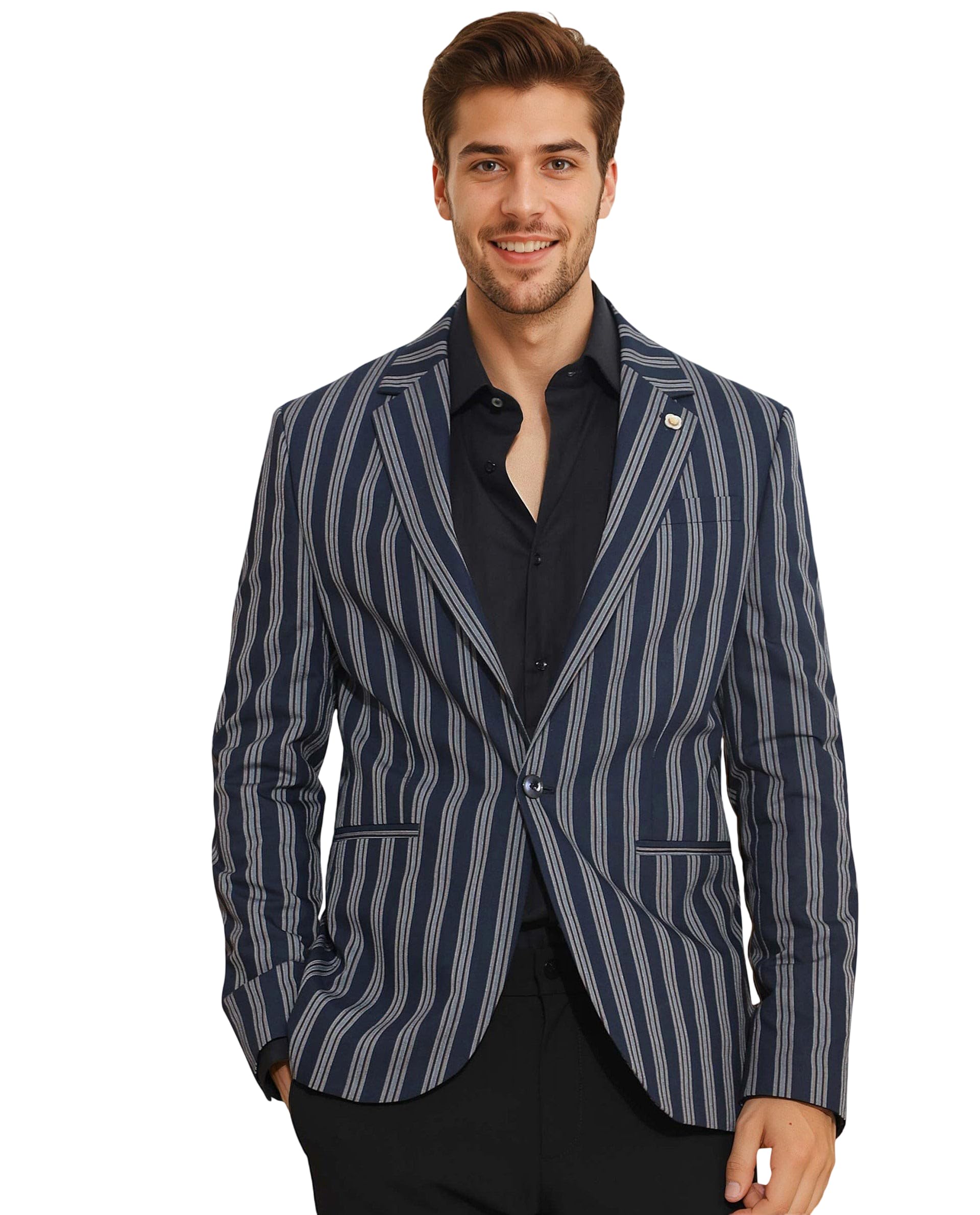 rare rabbit Tailored Striped Blazer-picture-15