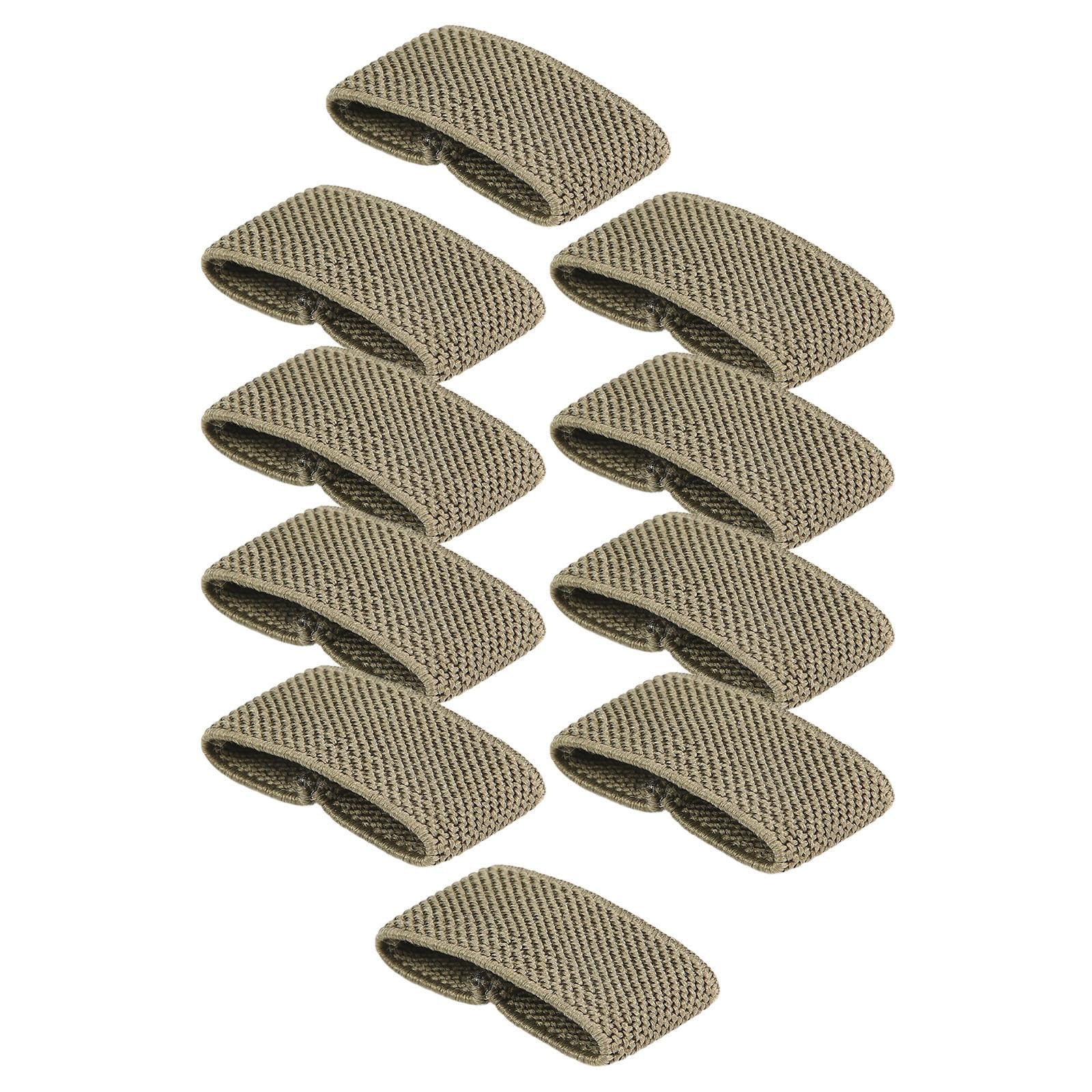 ATORSE 10X Elastic Belt Keepers Strap Retainer Band for Pants Belt Nylon Belt Loops Green-image-43