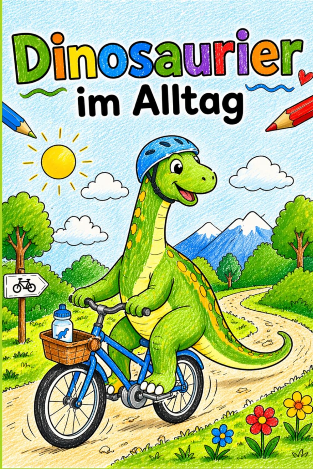 Dinosaurier im Alltag: Das Malbuch