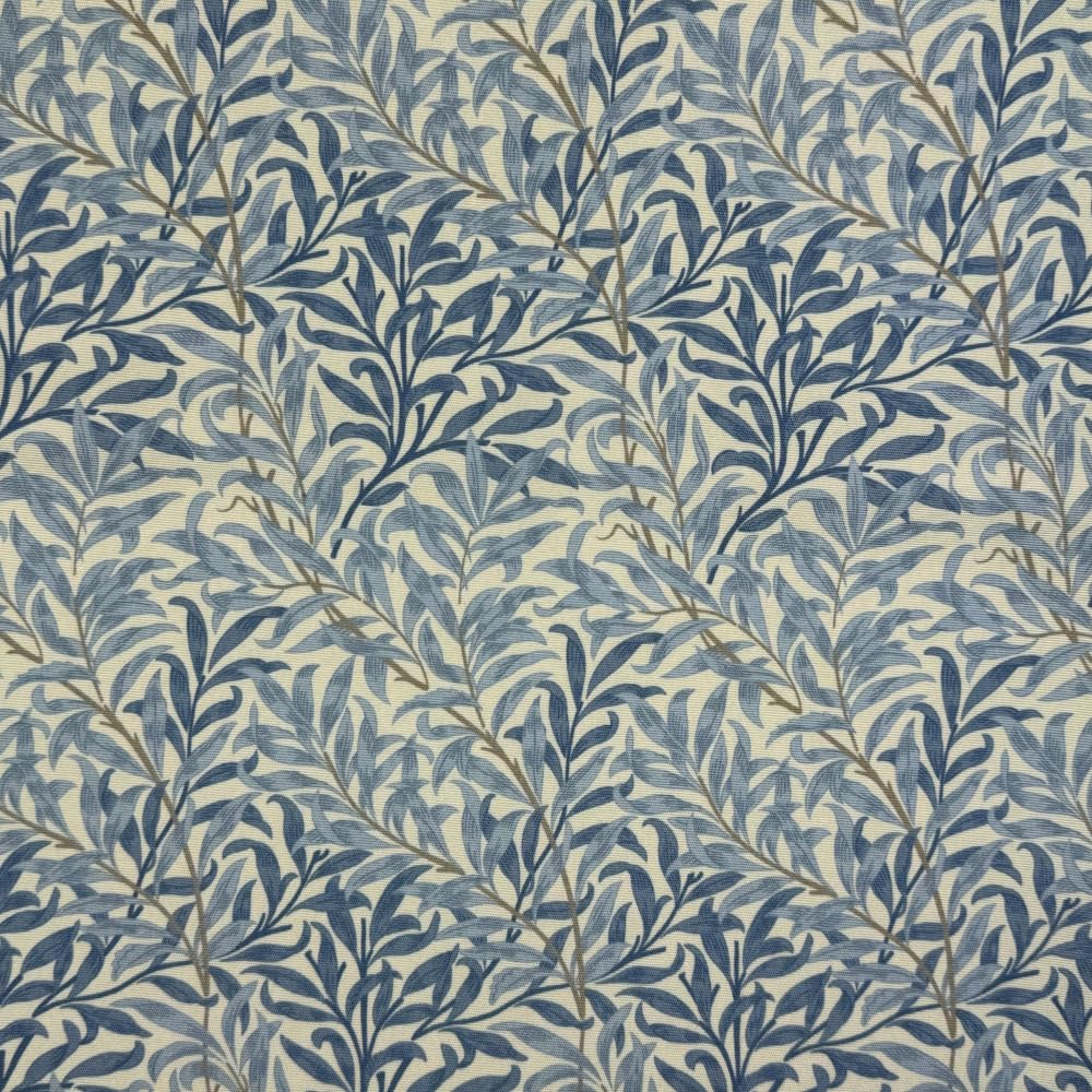 Oh Sew Crafty Limited Sea Breeze Pu Coated Water Repellent Fabric William Morris Digital Willow Bough Leaves (Sold Per Metre) (Sea Breeze)