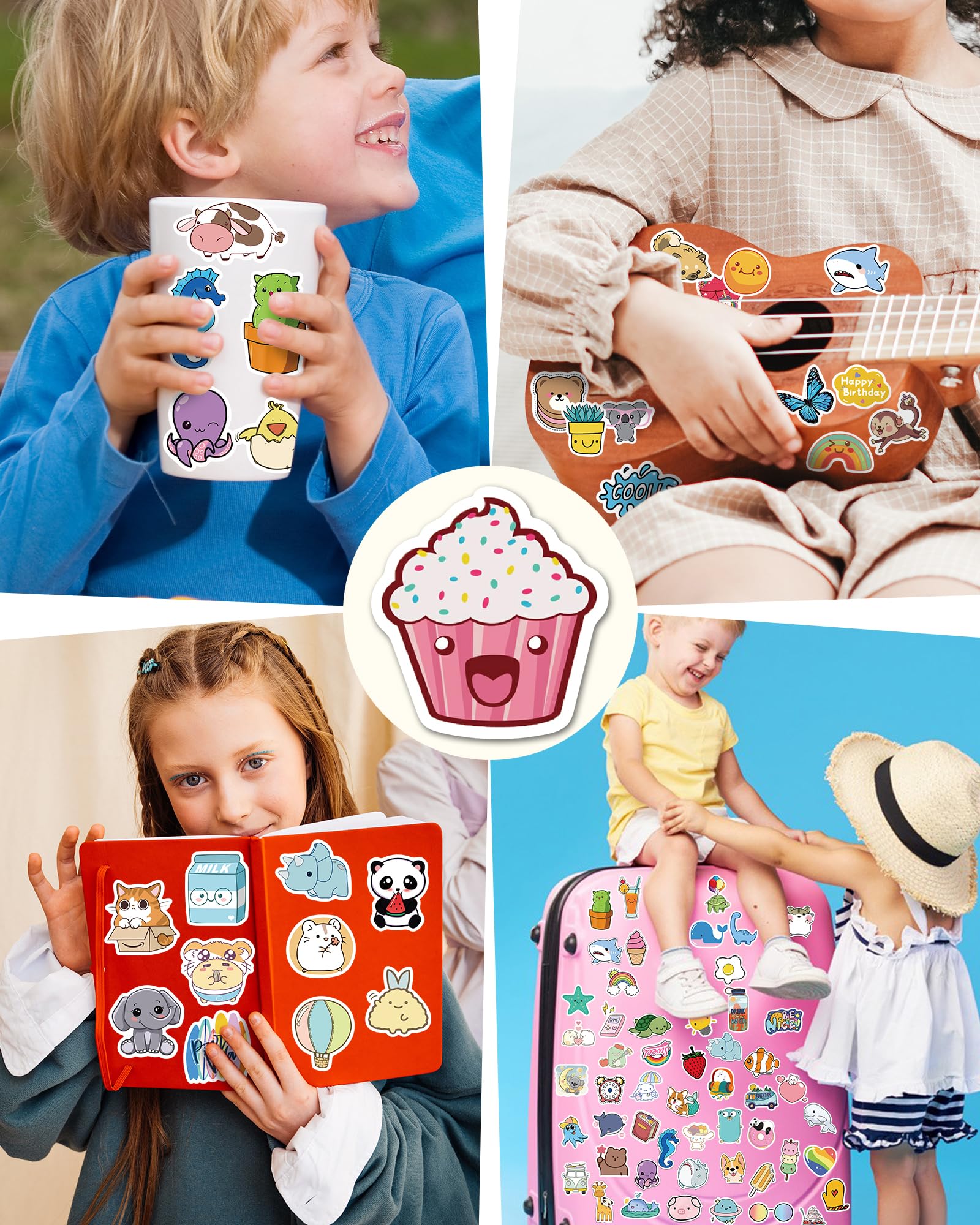 Snapklik.com : 600 Pcs Cute Stickers For Kids, Water Bottle Stickers ...