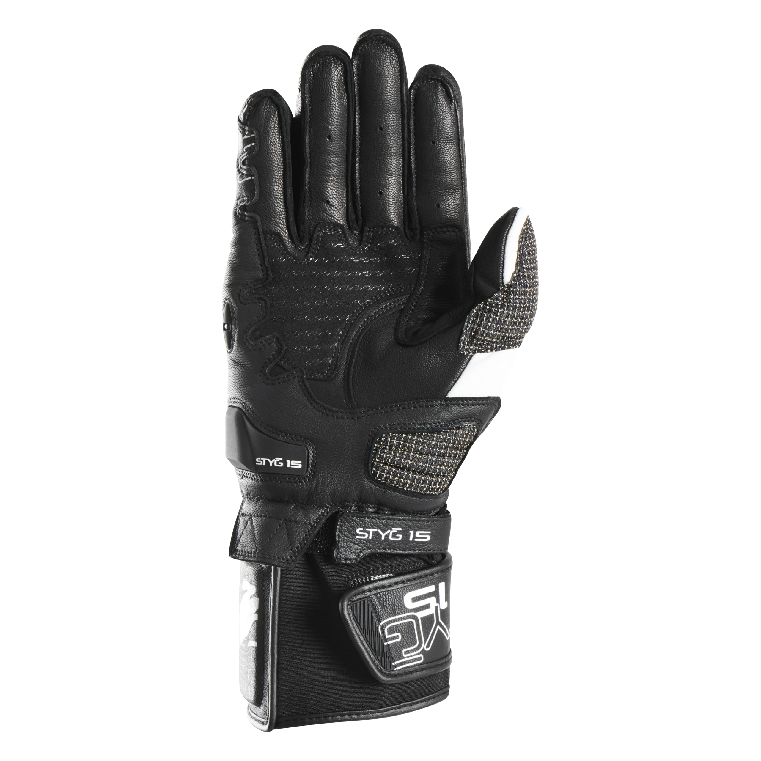 Furygan STYG15 - Guantes de Moto Racing para Hombre, aerodinámica, Piel de Canguro, D3O, Ajuste, ventilación, Estilo - tecnología de Punta