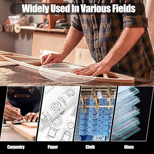 Miniatura 5 de Herramienta de brújula, buscador central de círculo redondo, herramienta de centrado de torno de acrílico transparente, calibre circular para