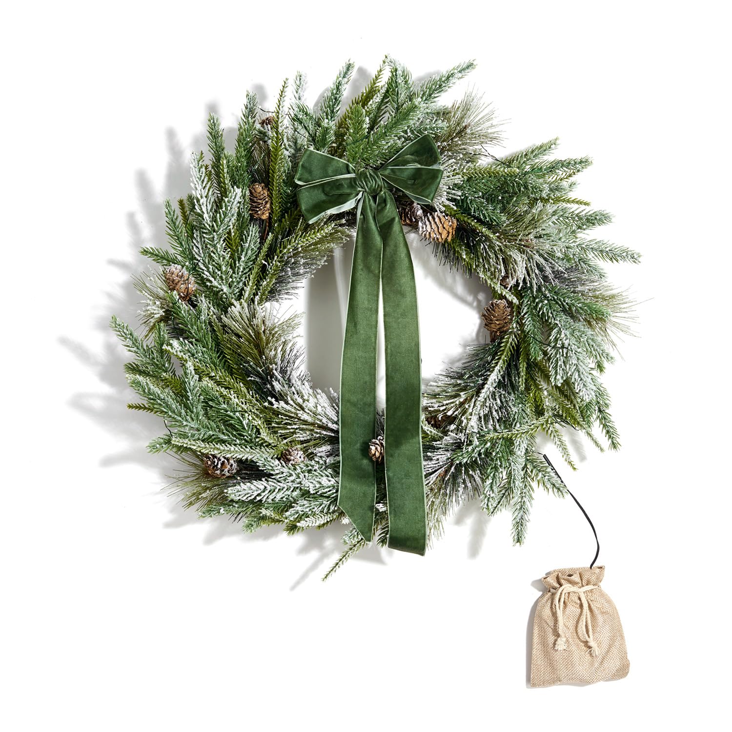 2022white × green christmas wreathe① Amazon.com: LampLust Cypress Christmas Wreath with Lights