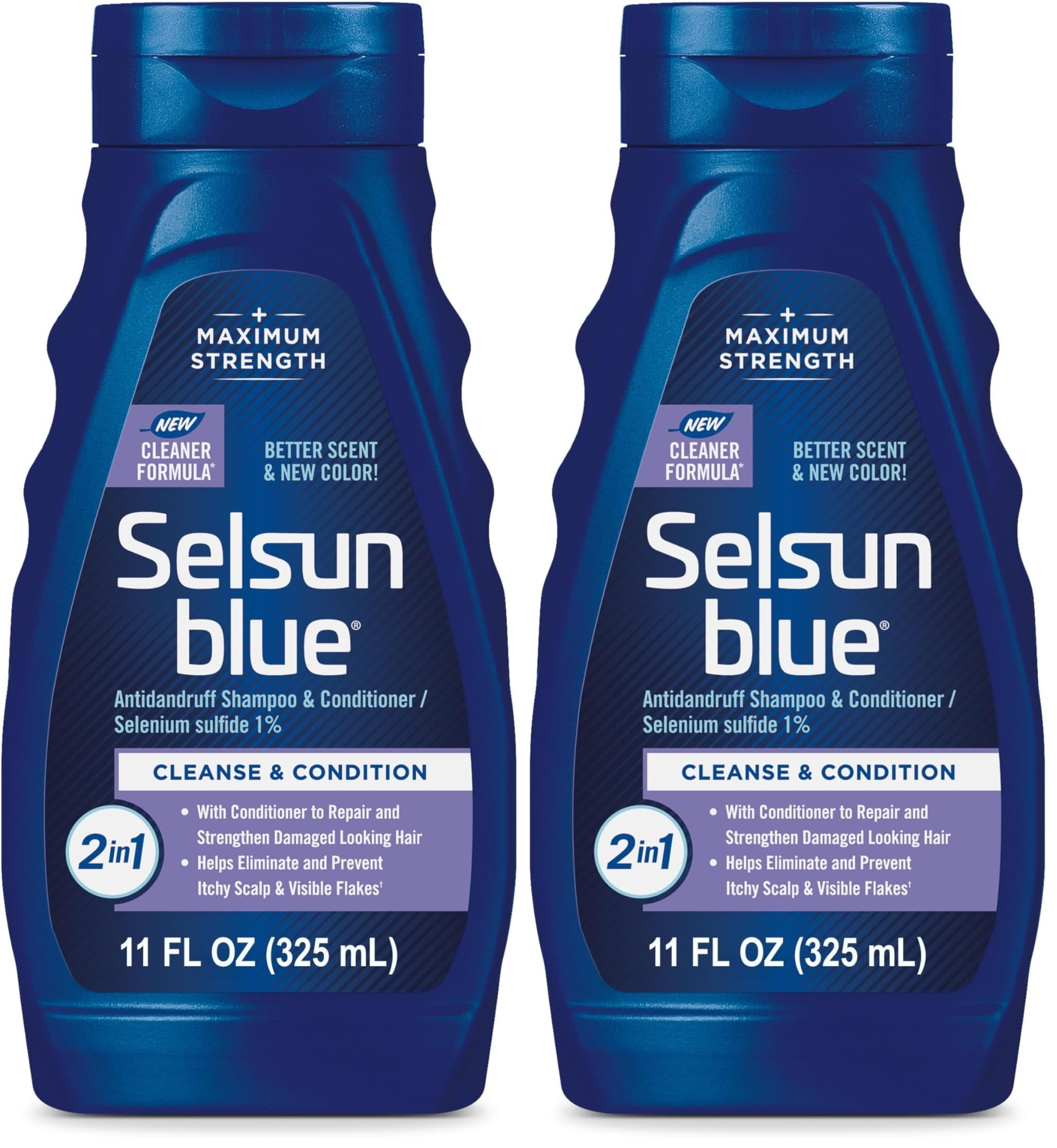 2-in-1 Anti-dandruff Shampoo & Conditioner, 11 fl. oz., Maximum Strength 2-in-1 Treatment, Selenium Sulfide 1% (Pack of 2)
