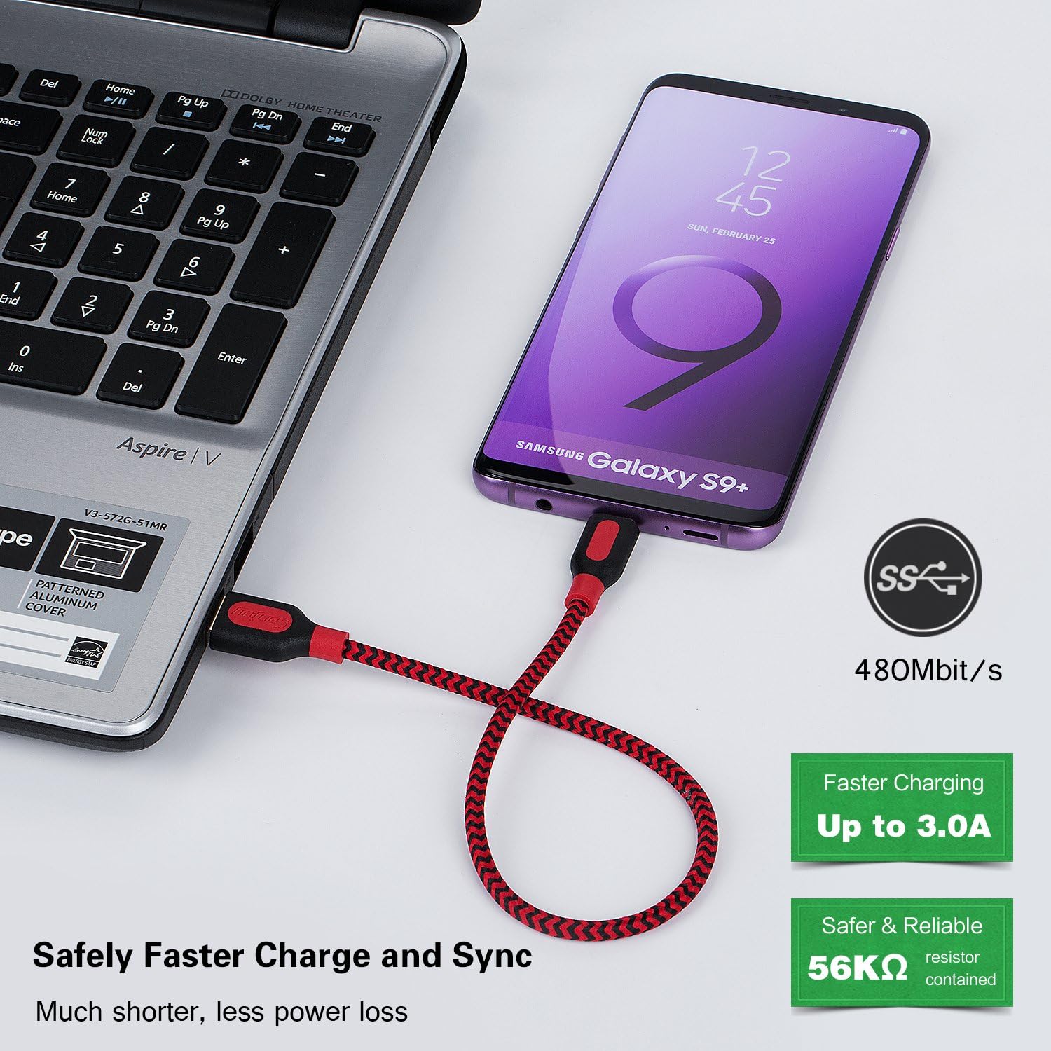 Greatest Product USB Type C Cable, 3Pack Canjoy Short USB C Cable 1ft Braided USB C Charger Cord Compatible Samsung Galaxy S10e S10 S9 S8 Plus, Note 9 8, Moto X4 G6 Z3, Google Pixel XL 2XL 3XL C, LG G7 ThinQ G6 G5 V30 One-Day Sale: Up to 50% Off USB Type C Cable, 3Pack Canjoy Short USB C Cable 1ft Braided USB C Charger Cord Compatible Samsung Galaxy S10e S10 S9 S8 Plus, Note 9 8, Moto X4 G6 Z3, Google Pixel XL 2XL 3XL C, LG G7 ThinQ G6 G5 V30