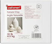 CraftSmart 10lb White Natural Air-Dry Clay - Non-Toxic Kiln-Free Sculpting, Modeling & Pottery Clay for Kids & Adults
