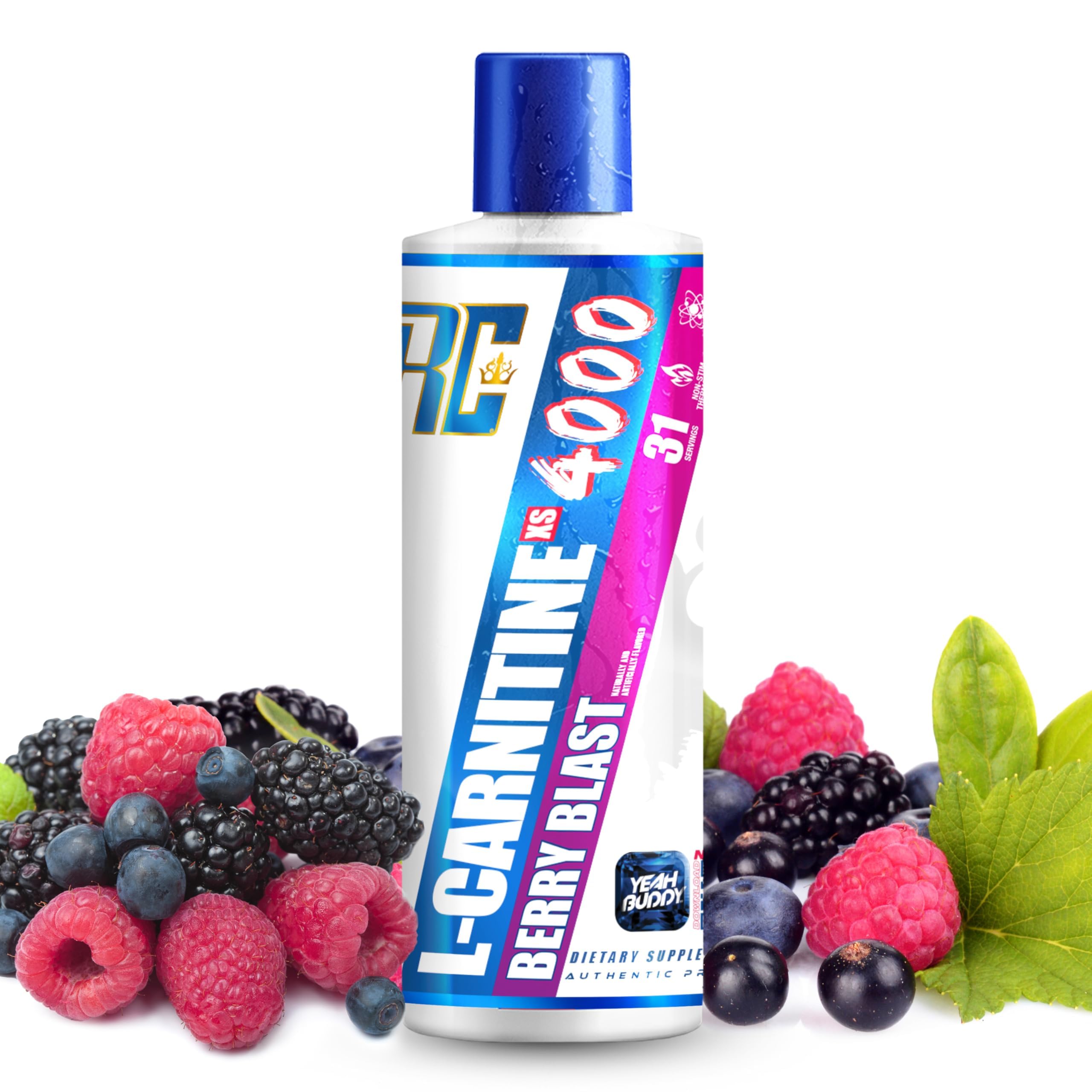 L-Carnitine XS 4000 Liquid, Stimulant Free, Sugar Free, Zero Carbs, Amino Acid Supplement for Men & Women, Berry Blast Flavor, 16 Oz