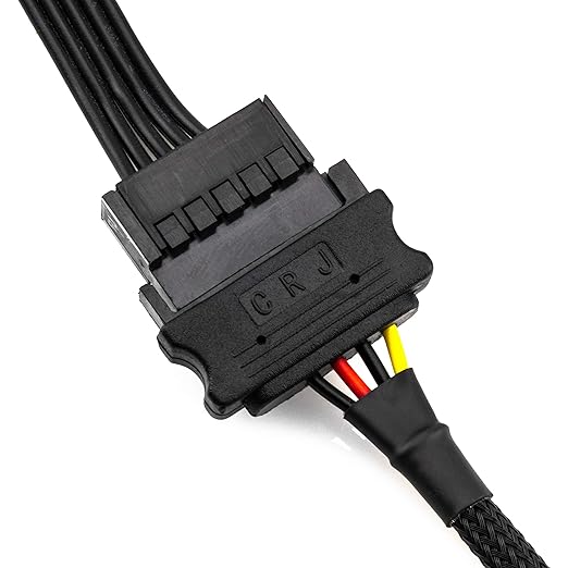 Cable de Extensión SATA Power 60cm Negro CRJ miniatura 3