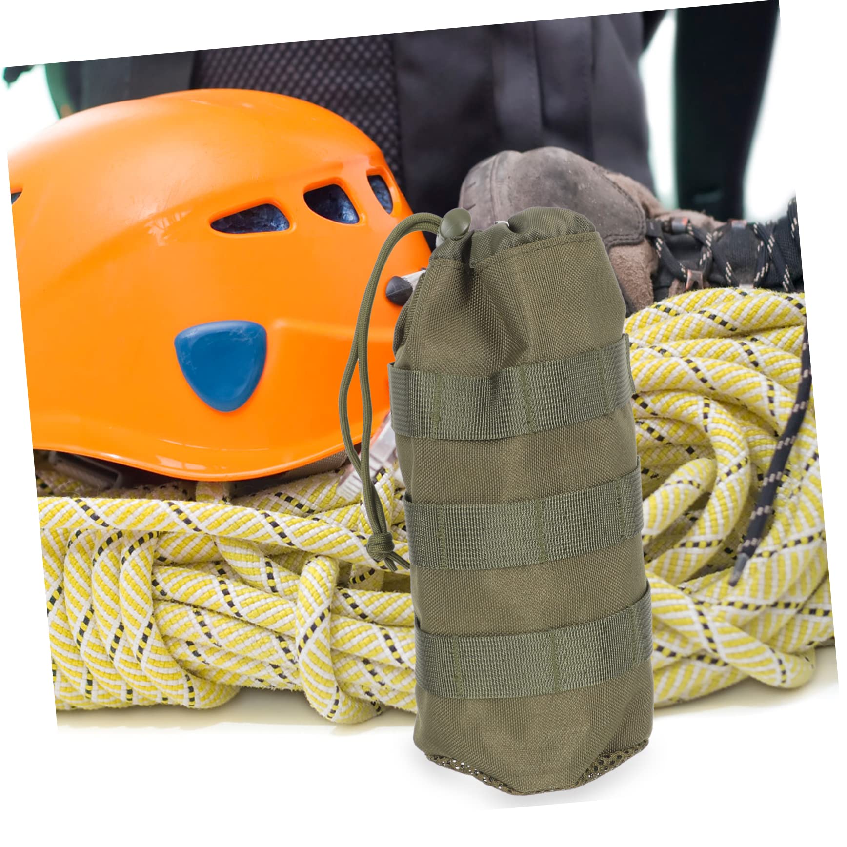Sosoport 3stücke Wasserflaschenhalter Für Rucksack Und Tragbare Wasserflasche Tasche Für Outdoor Camping Und Anti-verschleiß Und rutschfest Militärgrün