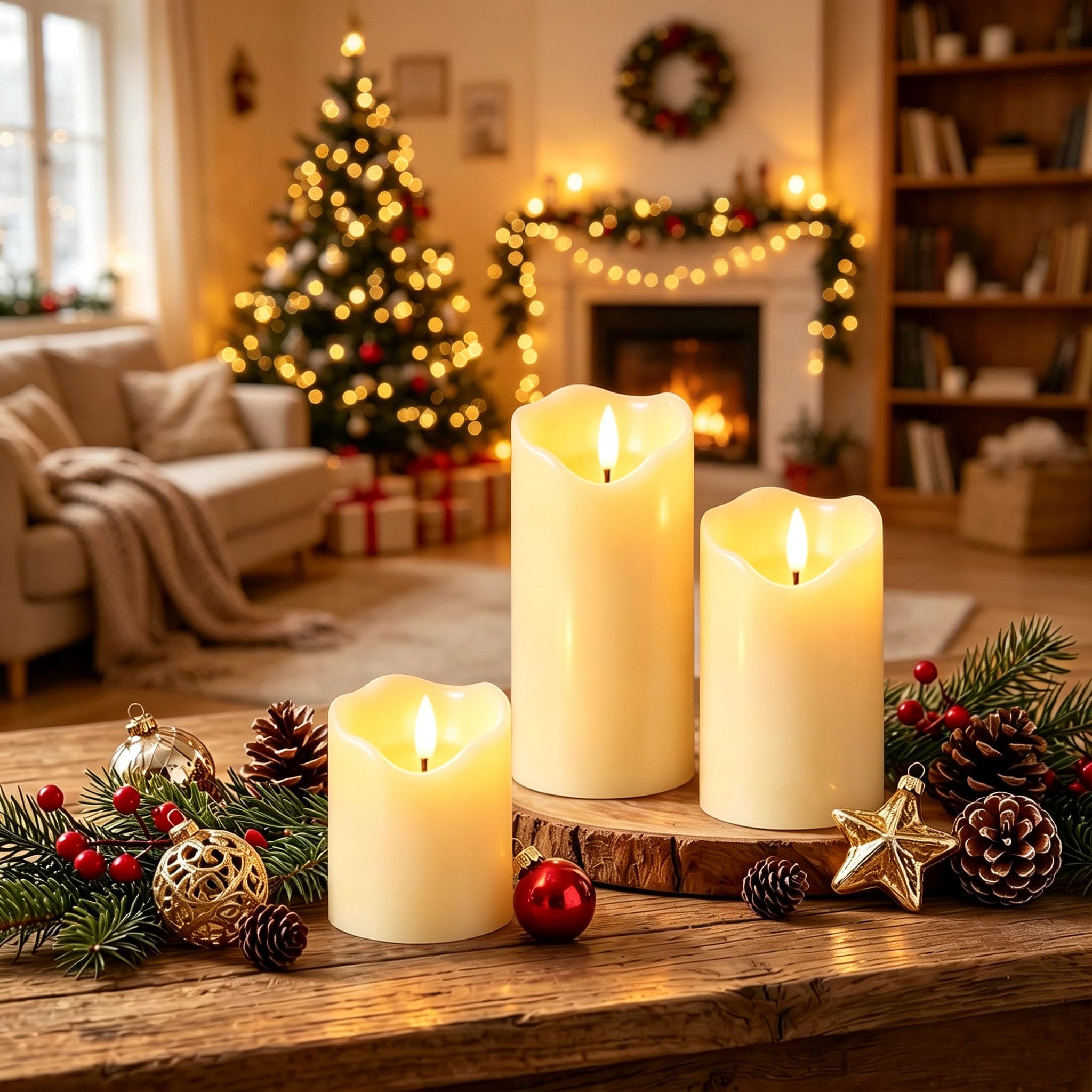 Amazon.com: VIEWELLD Flickering Flameless Candles with Remote and