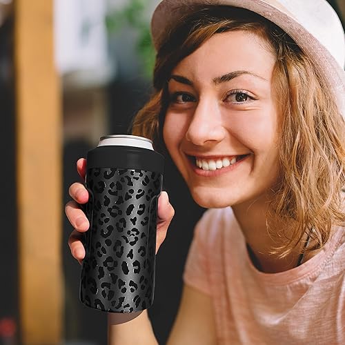 Miniatura 27 de Enfriador de latas universal aislado 3 en 1 – Aislador al vacío de doble pared de acero inoxidable delgado para botellas de cerveza de lata regular