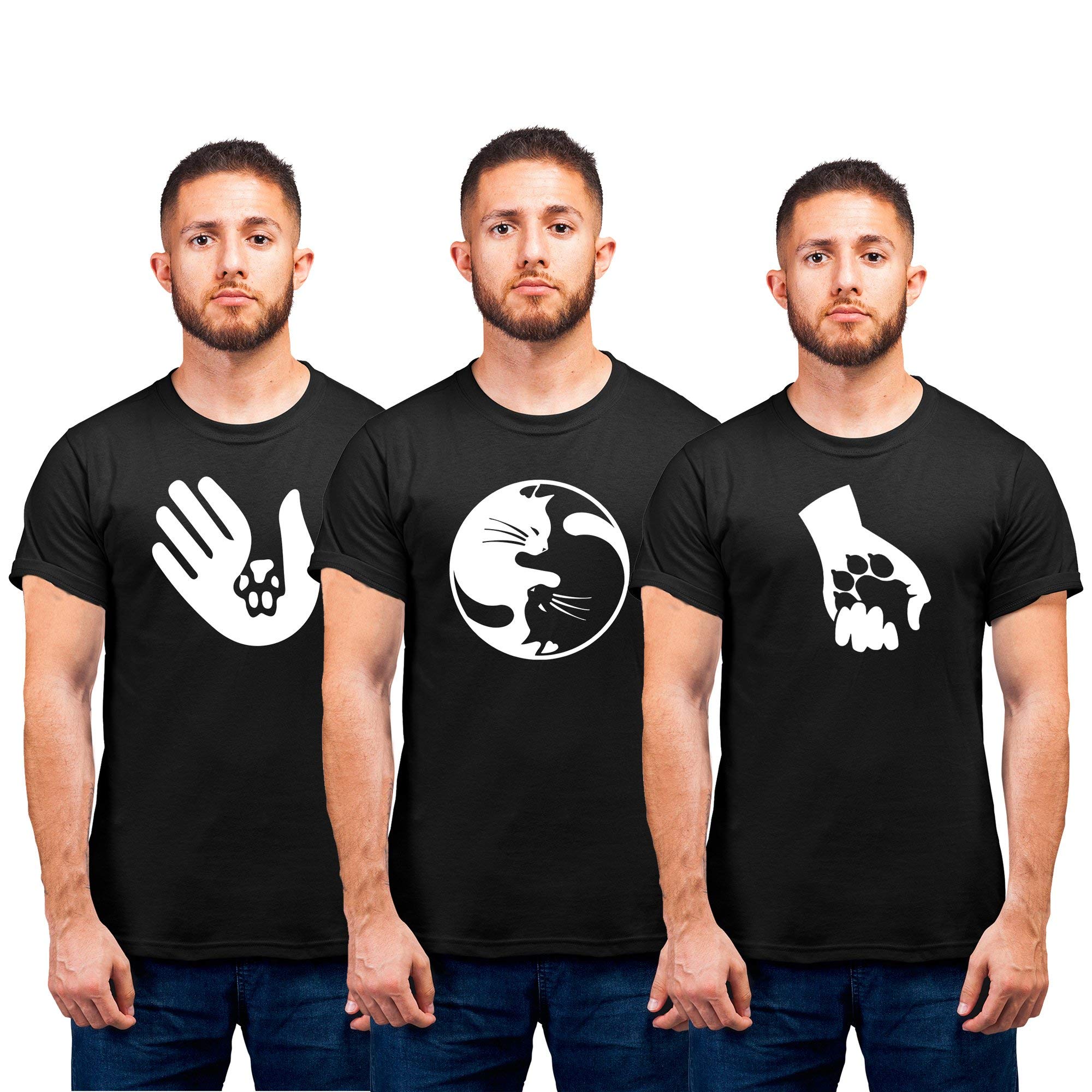 PRINT BHARATUnisex Negative T-Shirt Black Half Sleeve[pb-Tshirt_han(b)_ct(b)_hu(b)-m,Medium]