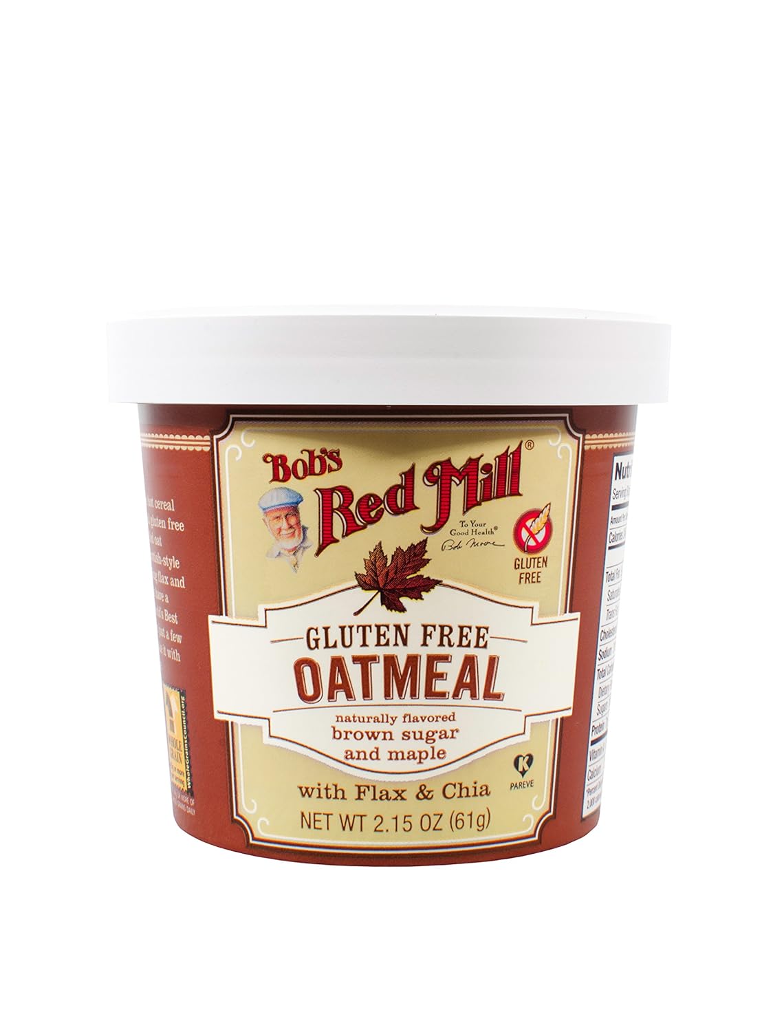 Bob's Red Mill - Gluten Free Oatmeal Cup Brown Sugar And Maple - 2.15 Oz - Case Of 12
