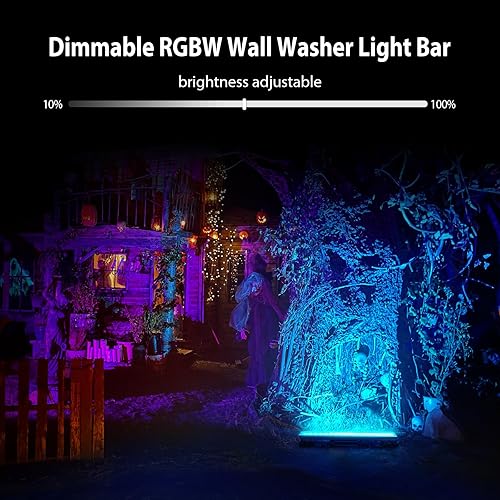 Miniatura 6 de LED Wall Washer Light with RF Remote, Linkable 144W RGBW Dimmable LED Floodlights for Outdoor Building Wall, Landscape, Wedding, Sign, Commercial