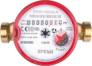 SPEWA Wasserzähler Q = 2,5 (alt QN 1,5) Warmwasser, BL 110 mm 3/4 Zoll Beste Messgenauigkeit geeicht 2025