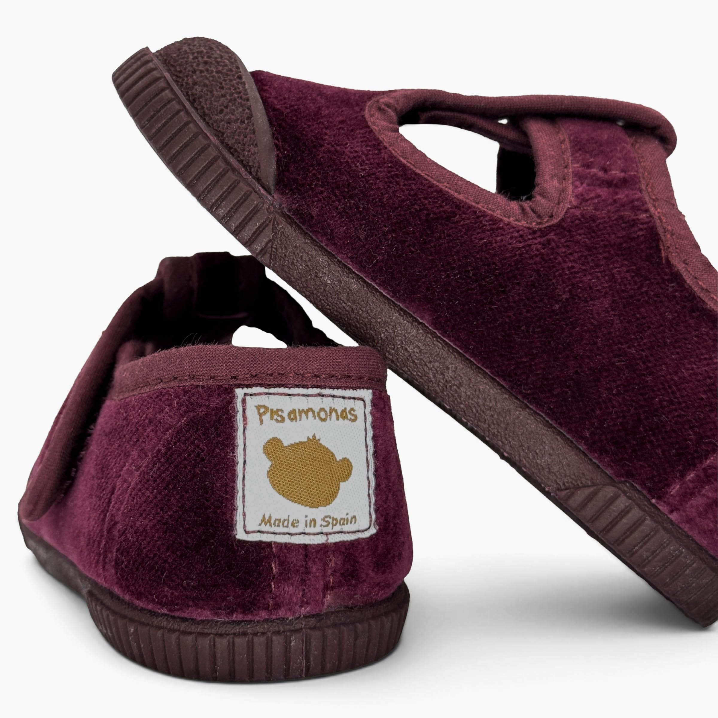 Pisamonas Scarpe Occhio di Bue Barefoot Velluto Punta Gomma