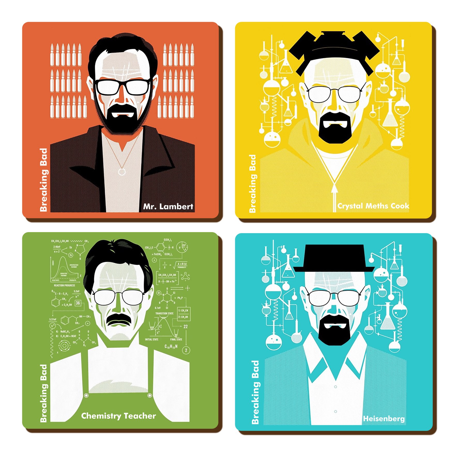 Daemon Design White Breaking Bad Coaster Set (4)