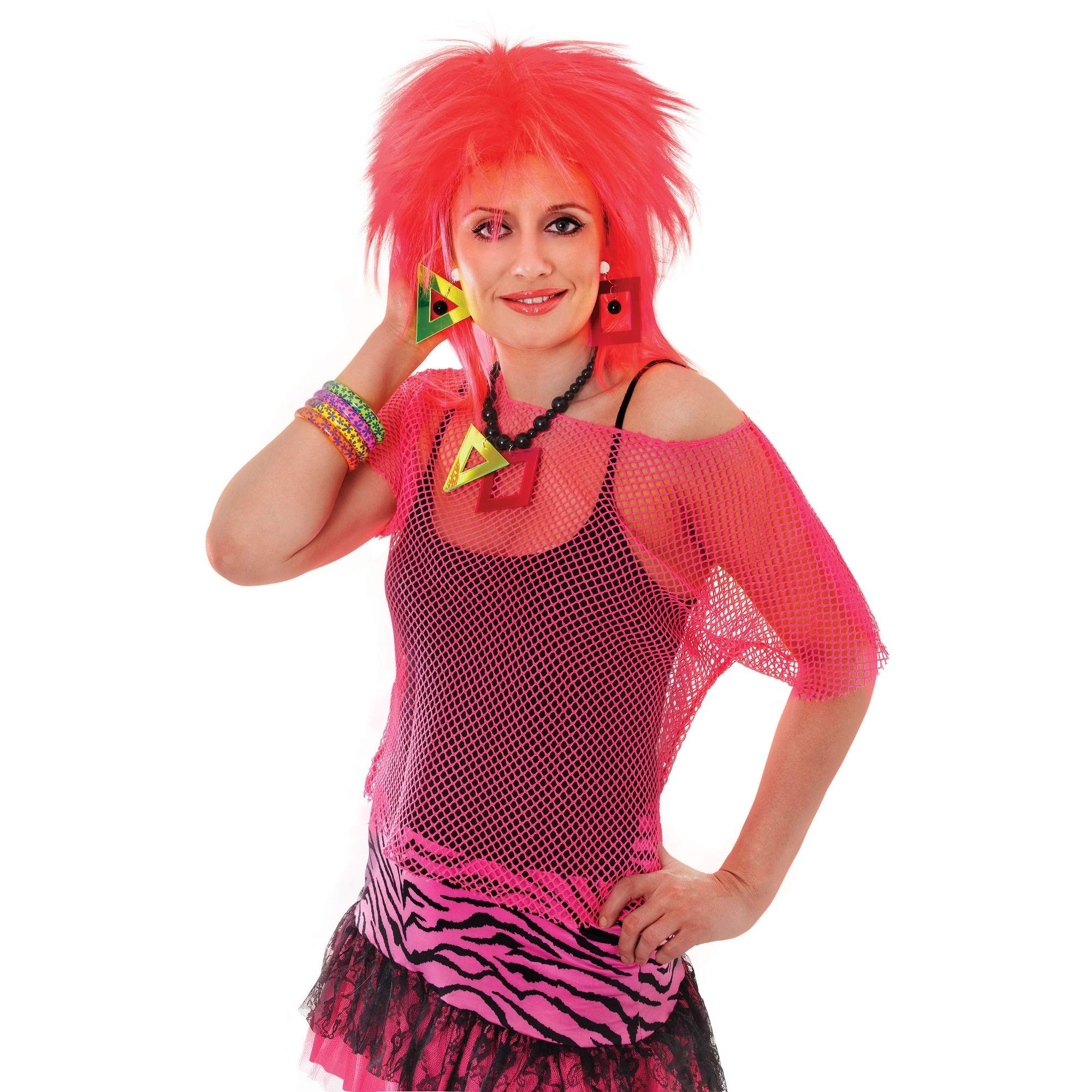 Bristol Novelty AC864 Mesh Top for Females, Orange, Size 10-14 World Book Day Halloween