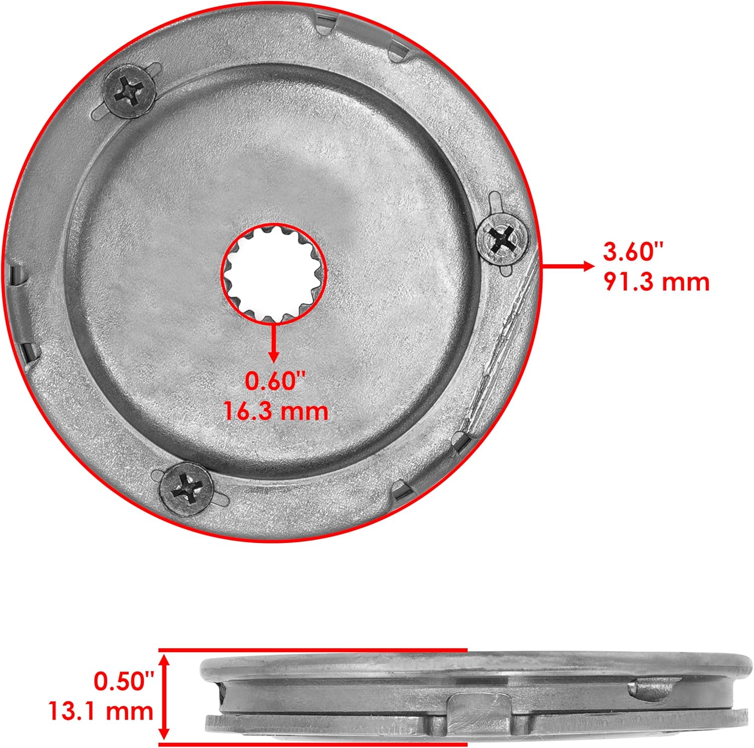 Caltric Starter Motor Clutch Sprag Idler Gear Kit Compatible with Yamaha Raptor 90 Yfm90R 2009-2013