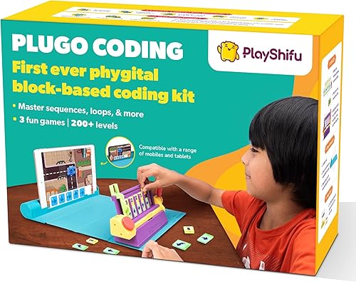 PlayShifu Plugo Coding - Kit de inicio de codificación para niños Kit aplicación con juegos de codificación basados en bloques para niños de 4 a