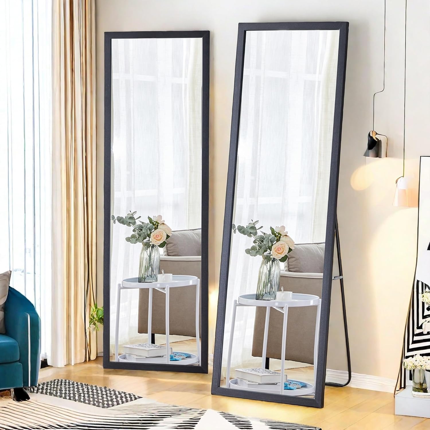 ChicFurnit Full Length Mirror with Stand 58"x18" Floor