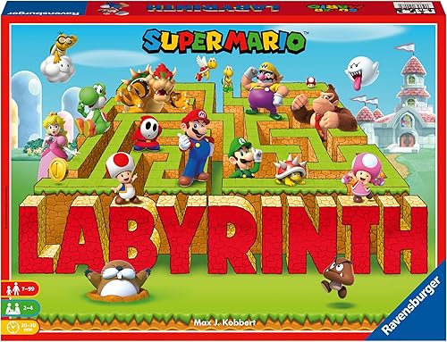 Miniatura 6 de Ravensburger Juego de mesa Super Mario Labyrinth, un desafío de laberinto estratégico para noches familiares, gran regalo de cumpleaños, 2 a 4