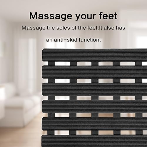 Miniatura 10 de Tapete de ducha antideslizante con ventosas y agujeros de drenaje de 39.4 x 15.7 pulgadas, tapete de baño para bañera y ducha. Fácil de secar, fácil