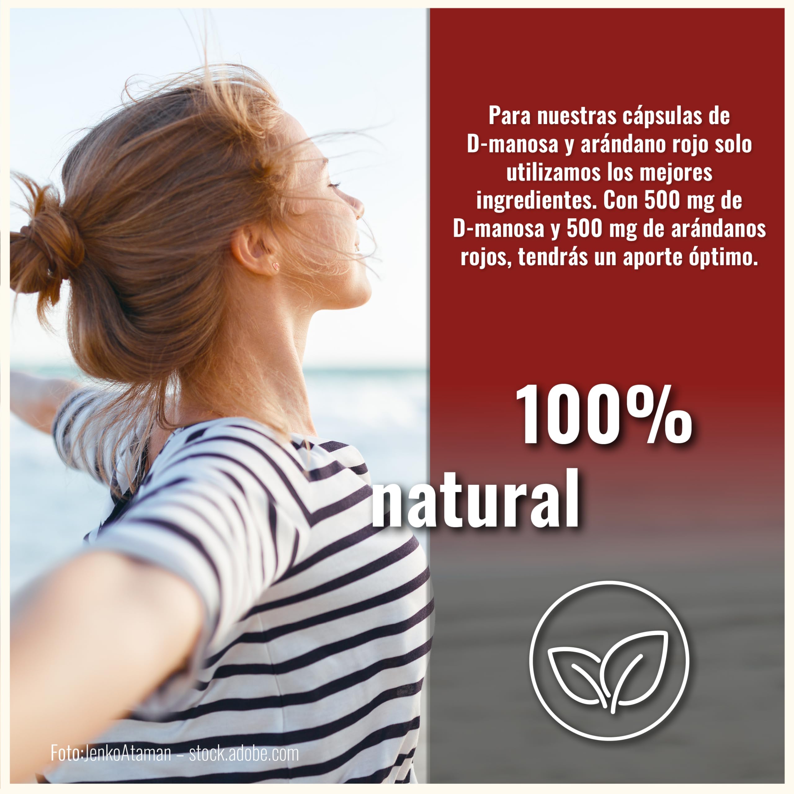 D-Mannose & Cranberry Capsules - 200 Vegan Capsules D Manosa y Arandano rojo - with D-Mannose Powder & Cranberry - 500mg per Daily Dose, Dmanosa