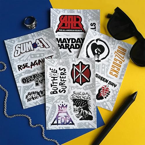 Miniatura 3 de BulbaCraft 35 calcomanías de punk rock, calcomanías de banda para adultos, calcomanías autoadhesivas e impermeables, calcomanías para portátiles