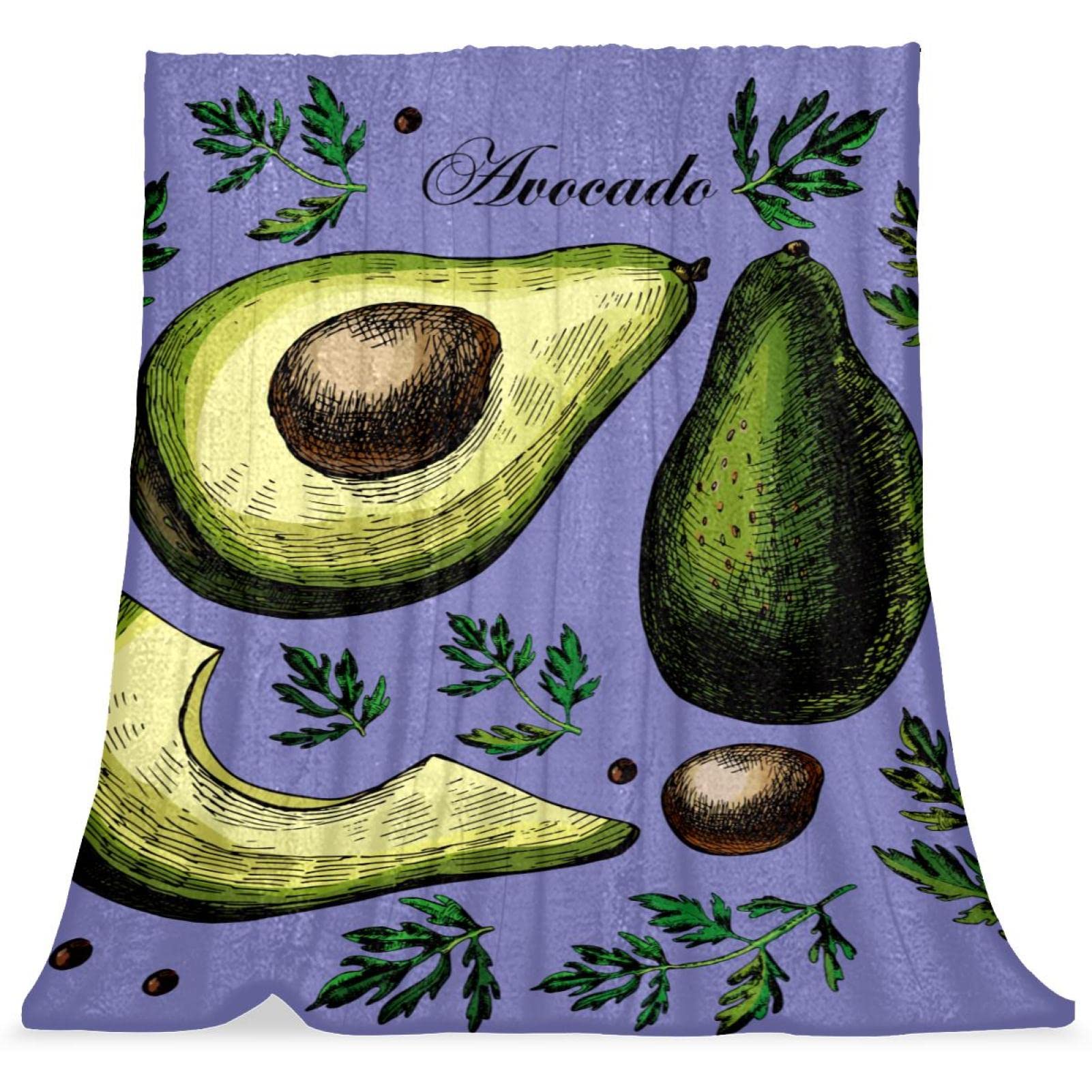 Couvre-lit TBOUOBT avocat violet doux et moelleux pour lit d'enfant