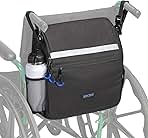 Wheelchair Bags, Wheelchair Backpack with Cup Holder, Wheelchair Bags to Hang on Back, Electric Wheel Chair Accessories, Large Storage Bag for Walker Rollator