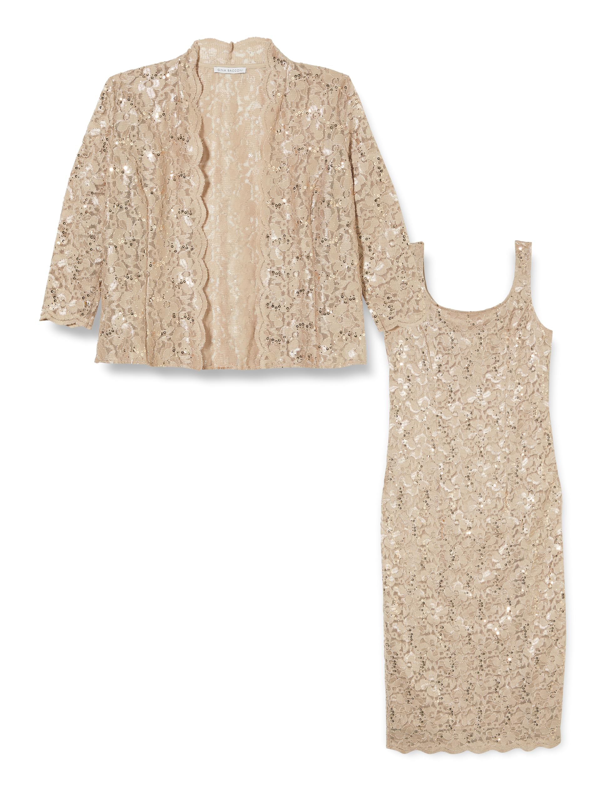 gina bacconi beaded lace dress Leona Sequin Lace Dress – Gina Bacconi main image 0