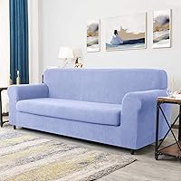 Vista 227 de CHUN YI - Funda elástica para sofá (7 piezas), funda para sofá de 3 plazas con tres respaldos y cojines separados con banda elástica, tela jacquard