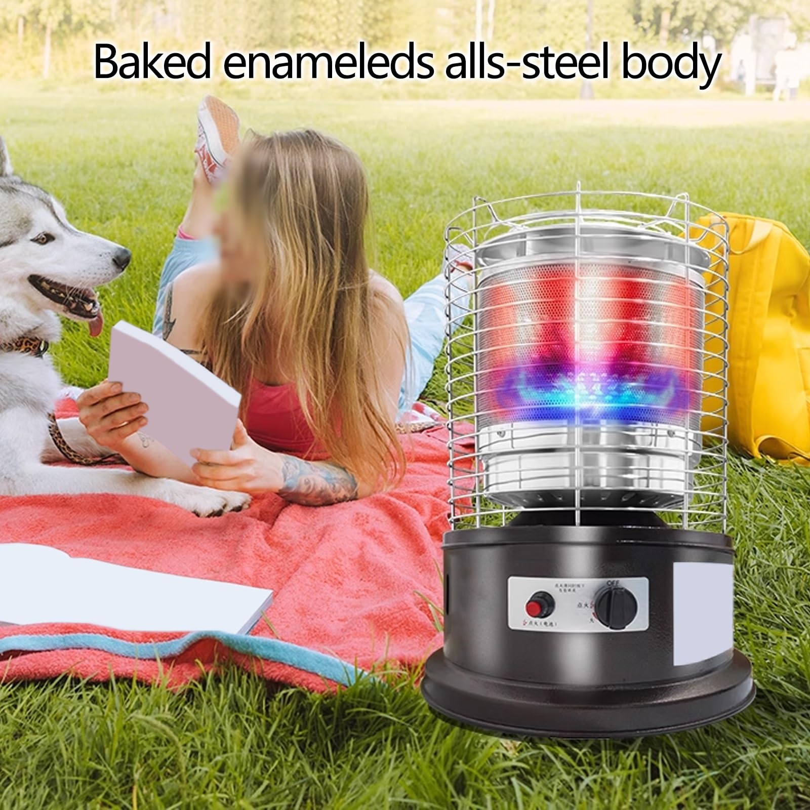 Estufas Exteriores para Terraza, 13000W Calefactor Exterior, Estufa de Gas Exterior para Camping Estofado Barbacoa Calefacción (Sin Incluir Combustible)