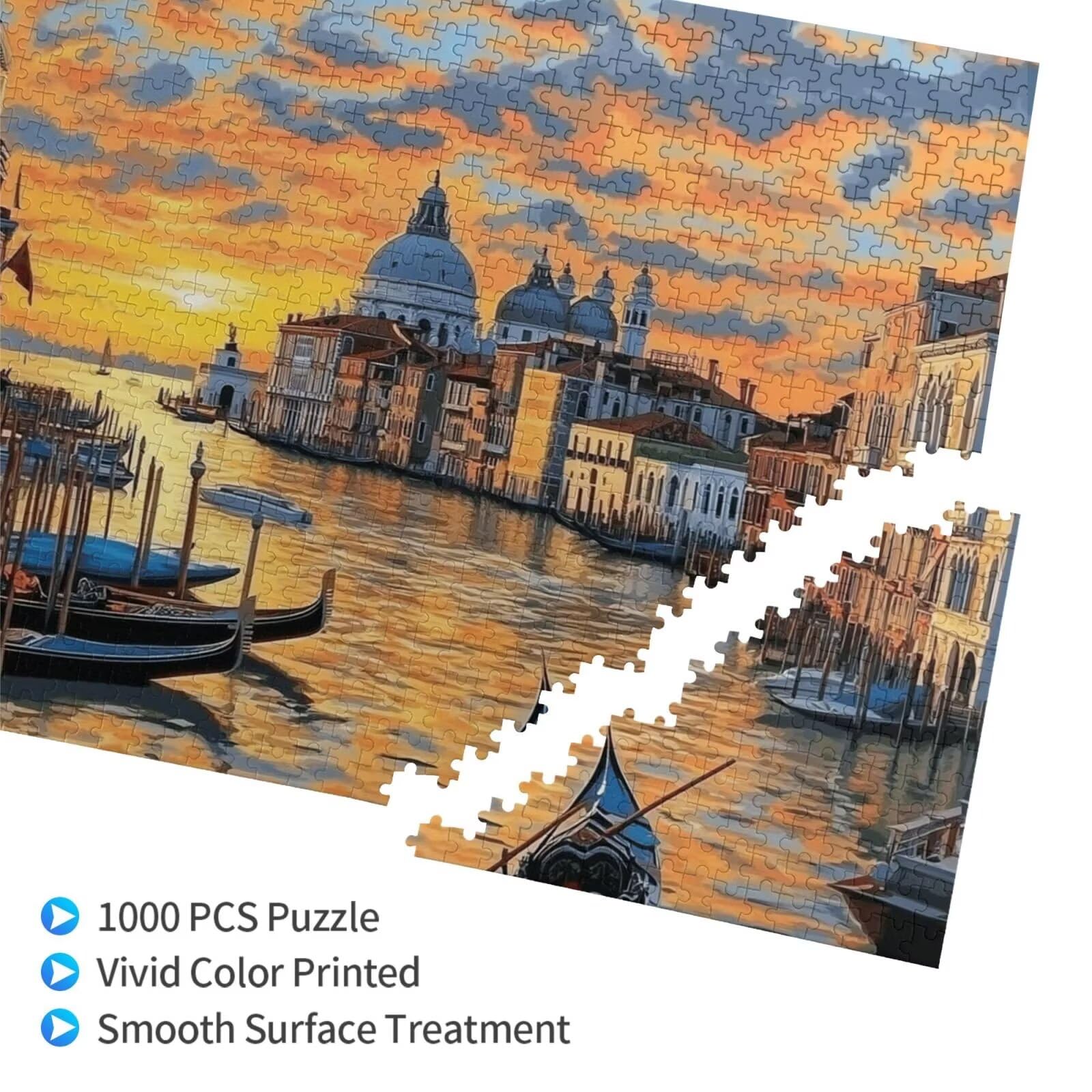Puzzle Włochy, 3000 elementów, puzzle dla dorosłych, z pudełkiem na prezent, duże drewniane puzzle dla dorosłych, gra zręcznościowa dla całej rodziny, prezenty dla kobiet, 81 x 122 cm, 1048 lat