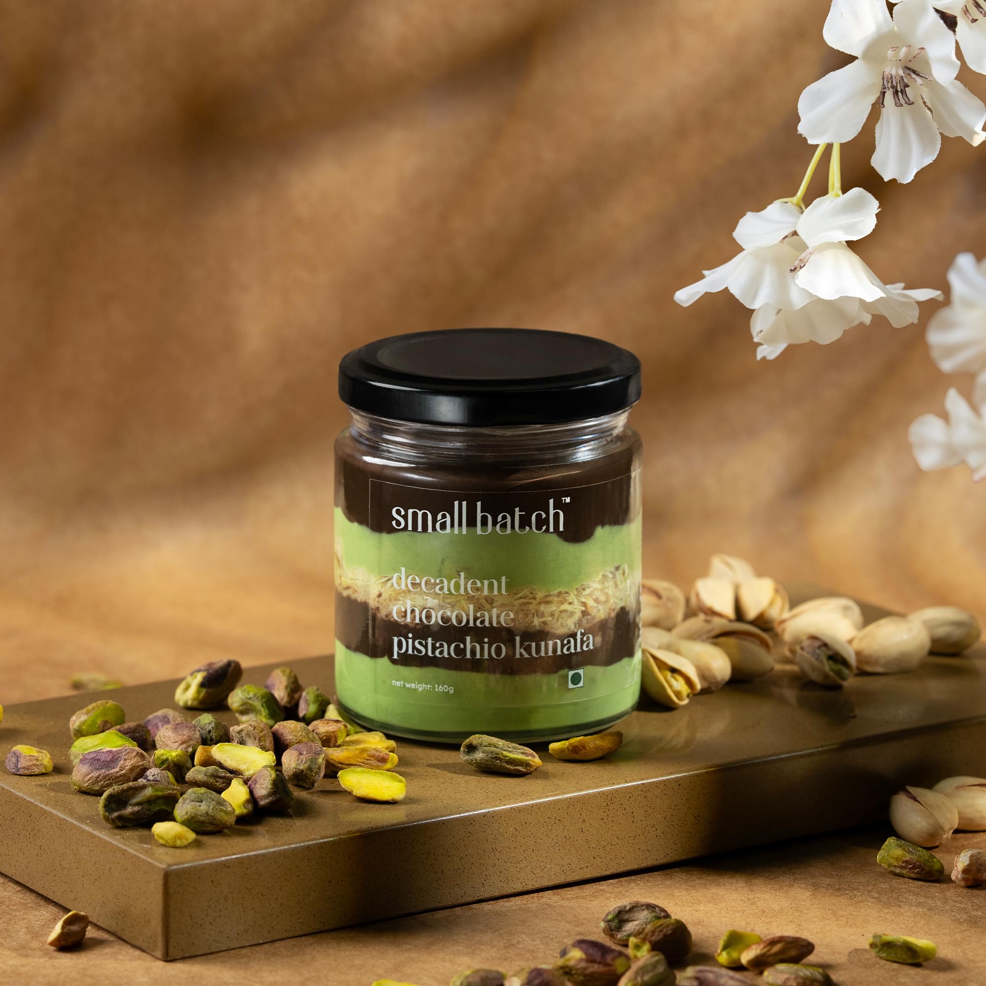 SMALLBATCH Decadent Chocolate Pistachio Kunafa, Gourmet Dessert, Dark Chocolate, Pistachio Butter, Kataifi Crunch, Creamy, Nutty, No Added Preservatives, Factory Free, 100% Veg - 160gms-picture-24