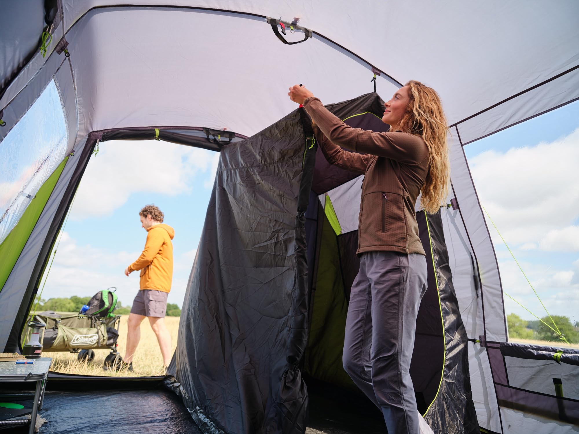 Coleman Dormitorio Adicional para Tienda de campaña Victoria Falls 4 | Espacio Extra para Dormir para 2 Personas | Montaje rápido | Tejido Transpirable | Ligera y compacta