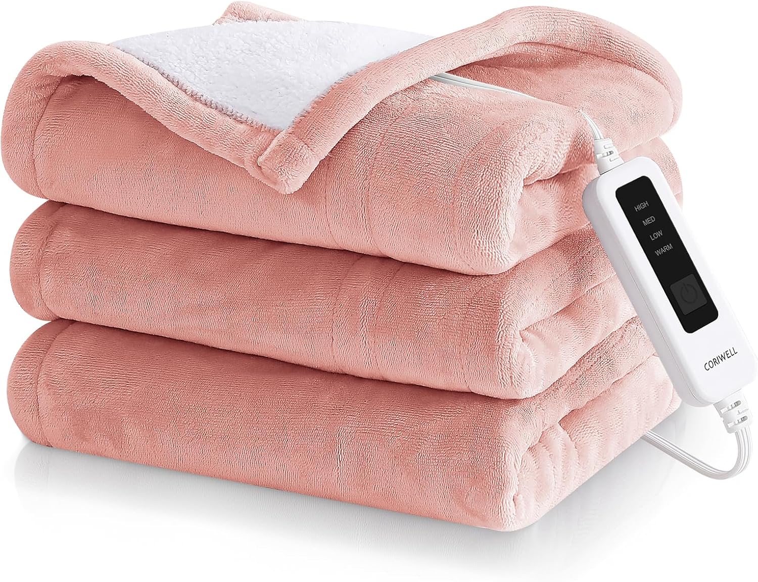 CORIWELL Heated Blanket Electric Throw 50" x 60" Heating Blanket for